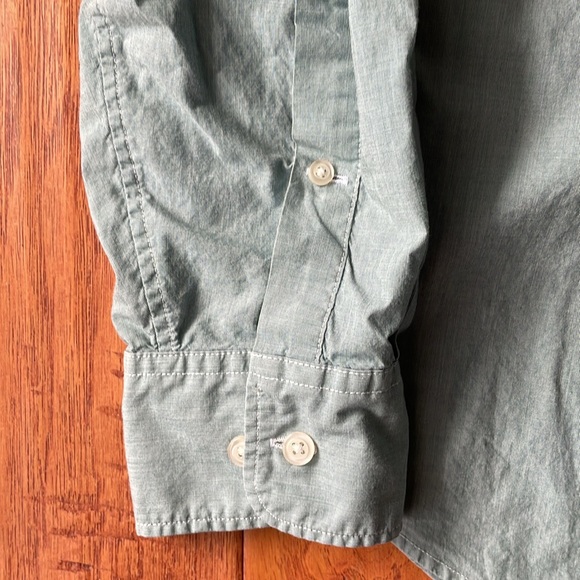 Bonobos Washed Button Down Green Medium Short - Picture 3 of 4